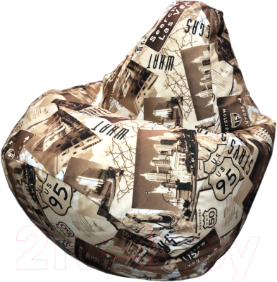 Бескаркасное кресло Flagman Груша Мега Г3.5-146 (Las Vegas) - фото