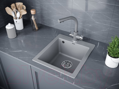 Мойка кухонная Paulmark PM104249-GRM