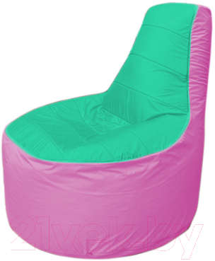 Бескаркасное кресло Flagman Трон Т1.1-1203 (бирюзовый/розовый) - фото