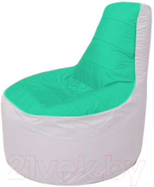 Бескаркасное кресло Flagman Трон Т1.1-1225 (бирюзовый/белый) - фото