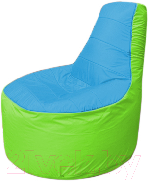 Бескаркасное кресло Flagman Трон Т1.1-1307 (голубой/салатовый) - фото