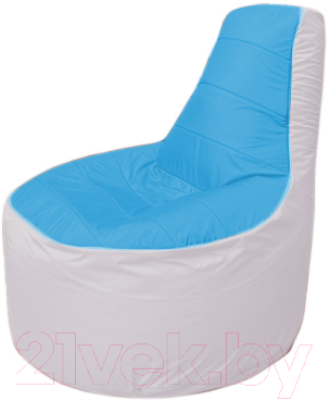 Бескаркасное кресло Flagman Трон Т1.1-1325 (голубой/белый) - фото