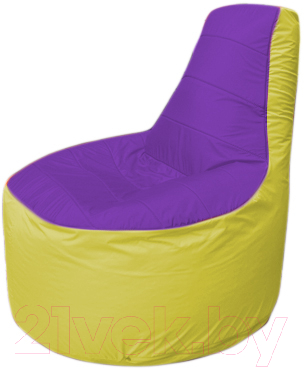 Бескаркасное кресло Flagman Трон Т1.1-1806 (фиолетовый/желтый) - фото