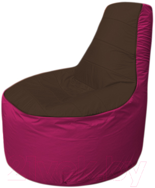 Бескаркасное кресло Flagman Трон Т1.1-1904 (коричневый/фуксия) - фото