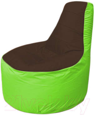 Бескаркасное кресло Flagman Трон Т1.1-1907 (коричневый/салатовый) - фото