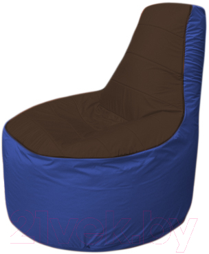 Бескаркасное кресло Flagman Трон Т1.1-1914 (коричневый/синий) - фото