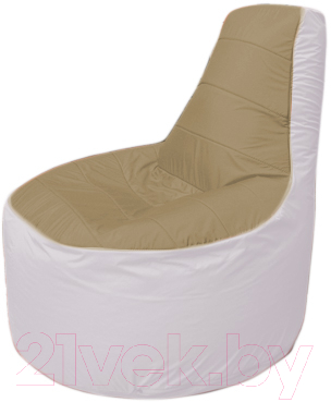 Бескаркасное кресло Flagman Трон Т1.1-2125 (темно-бежевый/белый) - фото