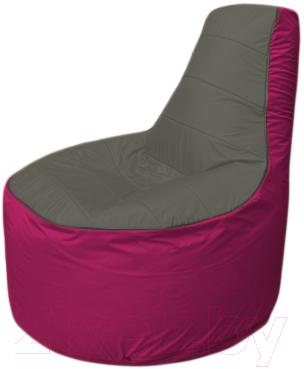 Бескаркасное кресло Flagman Трон Т1.1-2304 (темно-серый/фуксия) - фото