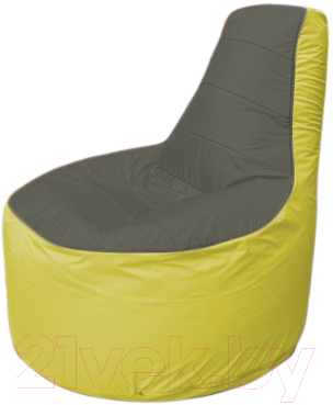 Бескаркасное кресло Flagman Трон Т1.1-2306 (темно-серый/желтый) - фото