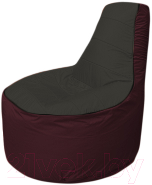 Бескаркасное кресло Flagman Трон Т1.1-2401 (черный/бордовый) - фото