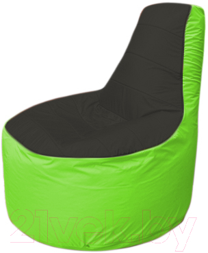 Бескаркасное кресло Flagman Трон Т1.1-2407 (черный/салатовый) - фото