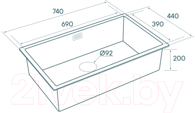 Мойка кухонная Paulmark PM807444-GM