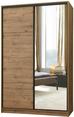 Шкаф-купе Рэйгрупп B 160 VVH Bromo РГ-10.02 (дуб велингтон/черный матовый) - фото