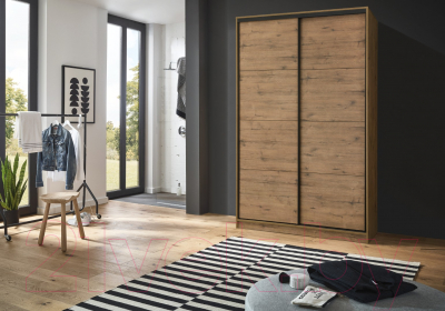 Шкаф-купе Рэйгрупп B 140 VVH Bromo РГ-11.03 (дуб велингтон/черный матовый)