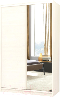 Шкаф-купе Рэйгрупп B 140 BBB Bromo РГ-11.02 (дуб бордо лайт/белый матовый) - фото