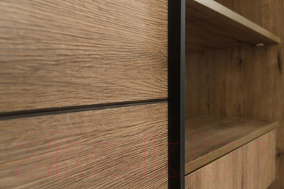 Шкаф-купе Рэйгрупп B 207 VVH Bromo РГ-08.03 (дуб велингтон/черный матовый)