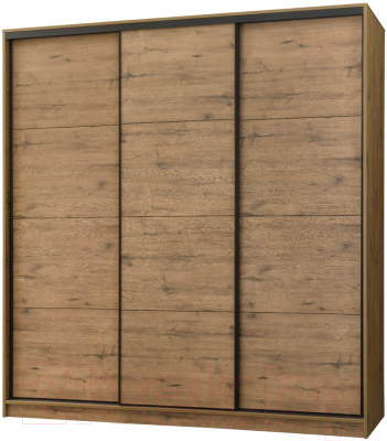 Шкаф-купе Рэйгрупп B 177 VVH Bromo РГ-09.03 (дуб велингтон/черный матовый) - фото