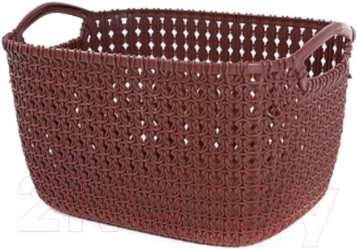 Корзина Эльфпласт Paola EP465 (8л, коричневый) - фото