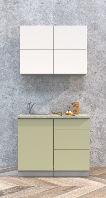 Готовая кухня Интерлиния Мила Матте 1.0 А