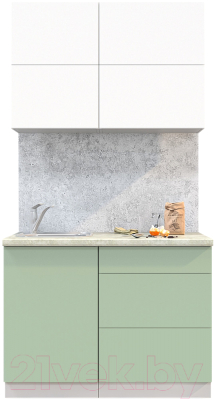 Готовая кухня Интерлиния Мила Матте 1.1 А - фото