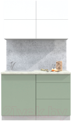 Готовая кухня Интерлиния Мила Матте 1.2 А - фото