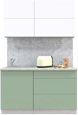 Готовая кухня Интерлиния Мила Матте 1.4 А - фото