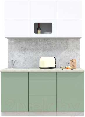 Готовая кухня Интерлиния Мила Матте 1.5 А - фото