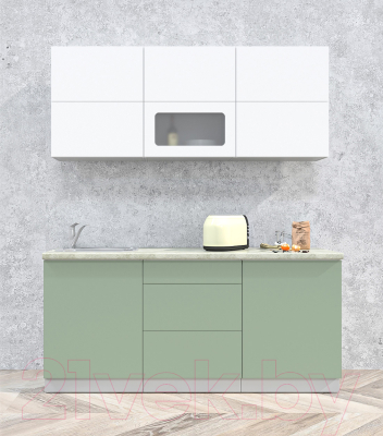 Готовая кухня Интерлиния Мила Матте 1.8 А - фото