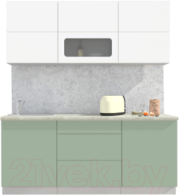 Готовая кухня Интерлиния Мила Матте 1.9 А - фото