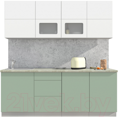 Готовая кухня Интерлиния Мила Матте 2.1 А - фото
