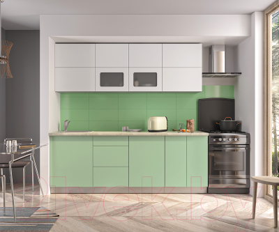 Готовая кухня Интерлиния Мила Матте 2.2 А