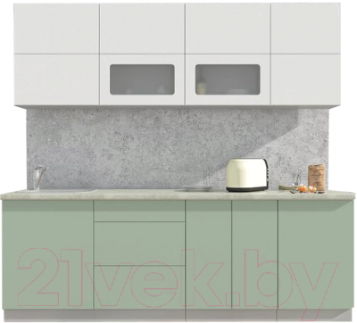 Готовая кухня Интерлиния Мила Матте 2.3 А - фото