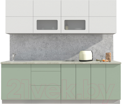 Готовая кухня Интерлиния Мила Матте 2.4 А - фото