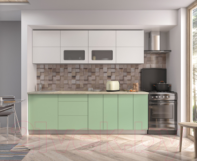 Готовая кухня Интерлиния Мила Матте 2.4 А