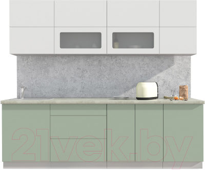 Готовая кухня Интерлиния Мила Матте 2.5 А - фото