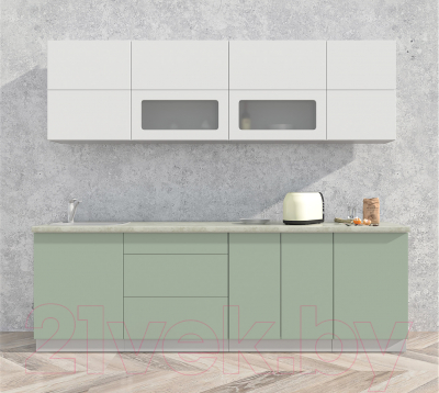 Готовая кухня Интерлиния Мила Матте 2.5 А