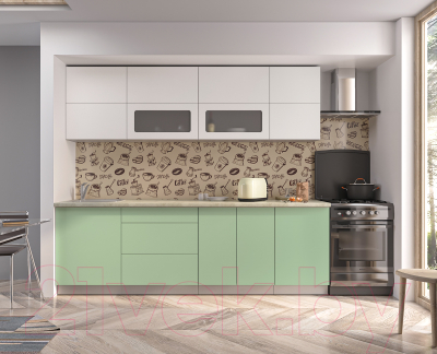 Готовая кухня Интерлиния Мила Матте 2.5 А