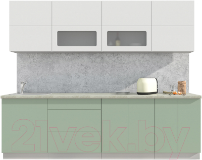 Готовая кухня Интерлиния Мила Матте 2.6 А - фото