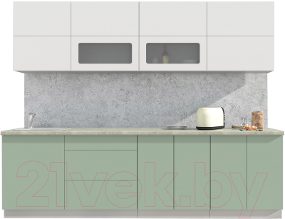 Готовая кухня Интерлиния Мила Матте 2.7 А - фото