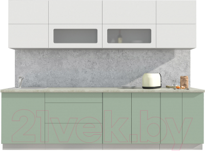 Готовая кухня Интерлиния Мила Матте 2.8 А - фото