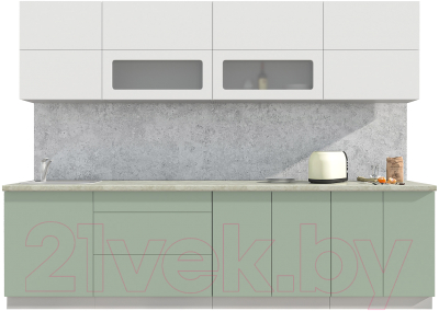 Готовая кухня Интерлиния Мила Матте 2.9 А - фото