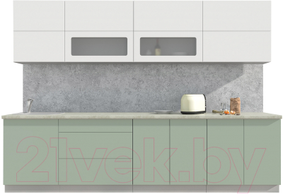 Готовая кухня Интерлиния Мила Матте 3.0 А - фото