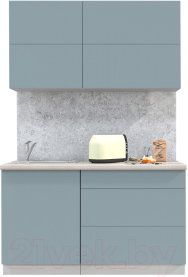 Готовая кухня Интерлиния Мила Матте 1.4 А - фото