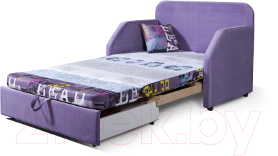 Диван Анмикс Кейт (фиолетовый/принт Music Violet)