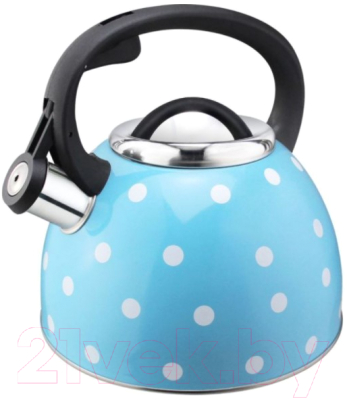 Чайник со свистком Mallony Maestria / 005175 (голубой) - фото