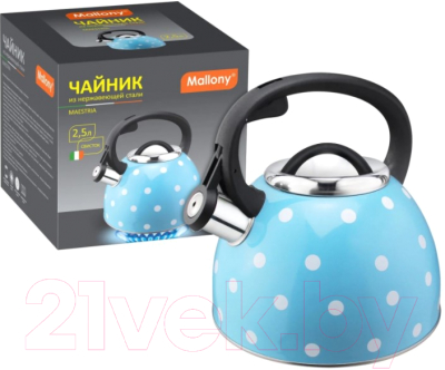 Чайник со свистком Mallony Maestria / 005175 (голубой)