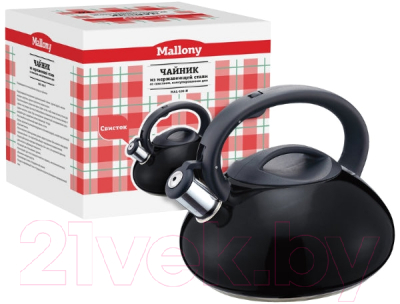 Чайник со свистком Mallony MAL-105-N / 910095 (черный)
