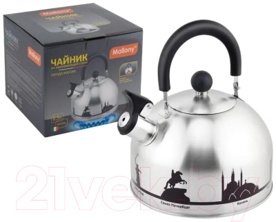 Чайник со свистком Mallony Города России / 006641
