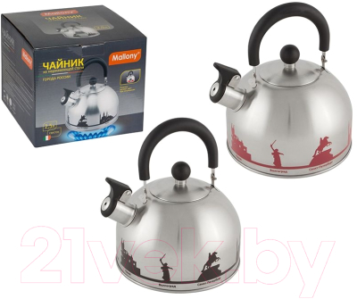 Чайник со свистком Mallony Города России / 006641