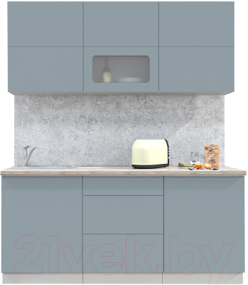 Готовая кухня Интерлиния Мила Матте 1.8 А - фото
